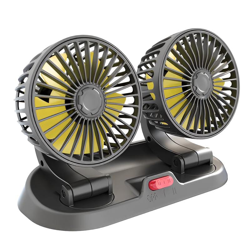 12v Car Dashboard cooling fan, dual head fan 360 degree rotation Fan for Cars(free shipping)
